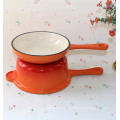 enamel colour cast iron double use casserole discount